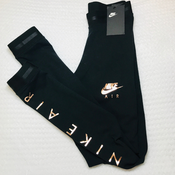 nike rose gold metallic air leggings